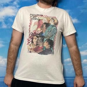 Vintage 90s red cross tee shirt onieta